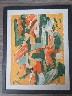 Cubist Abstract Painting 11x14 Frame